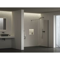 Sprchový kout Ravak Walk-In Air Wall Set 110, černá/transparent, GW9WD0300Z1C