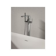 Baterie Ravak Flat vanová do podlahy, bez tělesa, se sprchovým setem, chrom, X070440