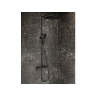 Sprchová souprava Ravak Flat posuvná s termostatickou baterií, se sprchovým setem, černá, X070443