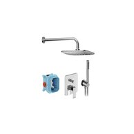 Sprchová souprava Ravak Flat podomítková sedmidílná, chrom, X07S070