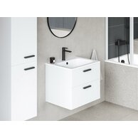 Skříňka pod umyvadlo Ravak SD Chrome II 60, bílá madla, černá, X000001744