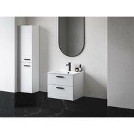 Vysoká skříňka Ravak SB Chrome II 39, bílá, levá madlo 152 mm, černá, X000001748