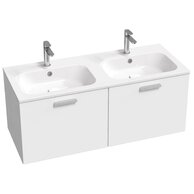 Skříňka pod dvojumyvadlo Ravak SD Chrome II 120, bílá madlo 152 mm, chrom, X000001775 Skříňka pod dvojumyvadlo Ravak SD Chrome II 120, bílá madlo 152 mm, chrom, X000001775