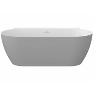 Vana Ravak Freedom Wall II Tec 170x87 oválná akrylátová volně stojící, smoke grey/bílá, krytka odtoku bílá, CC71500000