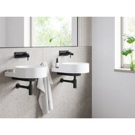 Umyvadlo Ravak Yard 40 tenkostěnné na konzoli, bez otvoru pro baterii, bez přepadu, bílá mat, XJX0E040000