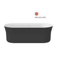 Vana Ravak Ypsilon 180x80 oválná akrylátová volně stojící, černá/bílá, krytka odtoku černá, XC00100058