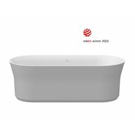 Vana Ravak Ypsilon 180x80 oválná akrylátová volně stojící, smoke grey/bílá, krytka odtoku bílá, XC00100078