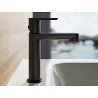Baterie Ravak Puri umyvadlová, stojánková 190 mm, bez výpusti, černá, X070505