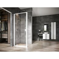 Sprchový kout Ravak Nexty NDOP1/NPSS 80x80 rohový, bílá matná/transparent