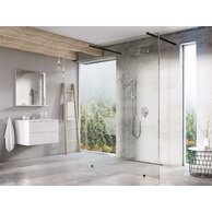 Sprchový kout Ravak Walk-In Free Set 160, černá/transparent, GW9FS030SZ1