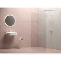 Sprchový kout Ravak Walk-In Free Set 140, bílá mat/transparent, GW9FM0E0SZ1