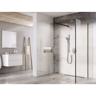 Sprchový kout Ravak Walk-In Corner Set 120x80, černá/transparent, GW1CG430SZ1