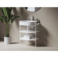 Konstrukce pod umyvadlo Ravak Yard Policový nábytek Yard 60 s policemi, bílá mat, D80000E005