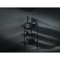 Konstrukce pod umyvadlo Ravak Yard Policový nábytek Yard 40 s policemi, černá mat, D80000D004