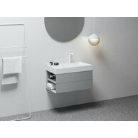 Skříňka pod umyvadlo Ravak SD Lite 80, smoke grey, levá, X000001877