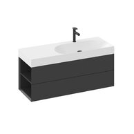 Skříňka pod umyvadlo Ravak SD Lite 120, černá mat, levá, X000001880