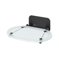 Sprchové sedátko Ravak Chrome oválné, černé/průsvitně bílé, B8F0000065