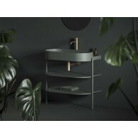 Umyvadlo Ravak Yard 60 keramické tenkostěnné, na konzoli nebo konstrukci Yard, s otvorem pro baterii, grey green, XJX08260000