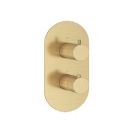 Baterie Ravak Espirit podomítková termostatická 2cestná, pro R-Box, gold brushed, X070610