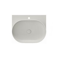 Umyvadlo Ravak Yard 60 keramické tenkostěnné, na konzoli nebo konstrukci Yard, s otvorem pro baterii, smoke grey, XJX0O260000