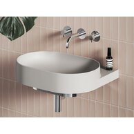 Umyvadlo Ravak Yard 60 keramické tenkostěnné, na konzoli nebo konstrukci Yard, bez otvoru, smoke grey, XJX0O060000