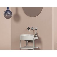 Umyvadlo Ravak Yard 40 keramické tenkostěnné, na konzoli nebo konstrukci Yard, bez otvoru, smoke grey, XJX0O040000