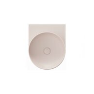 Umyvadlo Ravak Yard 40 keramické tenkostěnné, na konzoli nebo konstrukci Yard, bez otvoru, alabaster pink, XJX0G040000