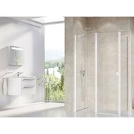 Sprchová stěna Ravak Chrome CPS 100 pevná, bílá mat/transparent, 9QVA0E00Z1