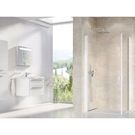 Sprchový kout Ravak Chrome CRV1 80 1/2 rohový, bílý mat/transparent, 1QV40E01Z1