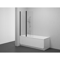 Vanová zástěna Ravak Chrome CSV2 100 dvoudílná pohyblivá, levá, černá/transparent, 7QLA0300Z1