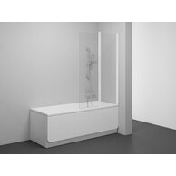 Vanová zástěna Ravak Chrome CSV2 100 dvoudílná pohyblivá, pravá, bílá mat/transparent, 7QRA0E00Z1