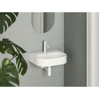 Umyvadlo Ravak Ceramic Slim Wall 55 O keramické na zeď, desku nebo skříňku tenkostěnné, bez přepadu, bílé mat, XJX0E155003