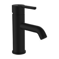 Lua umyvadlová stojánková páková baterie s výtokem 118mm, bez automatické výpusti, kartuše Eco+, průtok 5,7 l/min, PVD titan černá mat H3110810811101