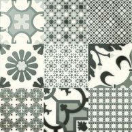 Dlažba El Molino Logos negro mat rektifikovaná 58x58