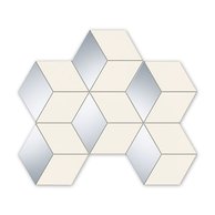 Mozaika Arté Senza white hex lesk 22x29