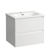 Lua umyvadlo 60 slim se skříňkou Lani 60 se 2 zásuvkami bílá mat H8600832601041