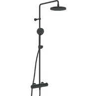 Sprchový set Hansa Micra s baterií a dešťovou sprchou černý mat, 4435013033