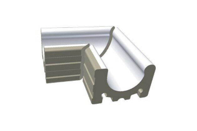 Přelivový žlábek Rako Pool Wiesbaden vnější roh bílá mat 15x24 XPA54023