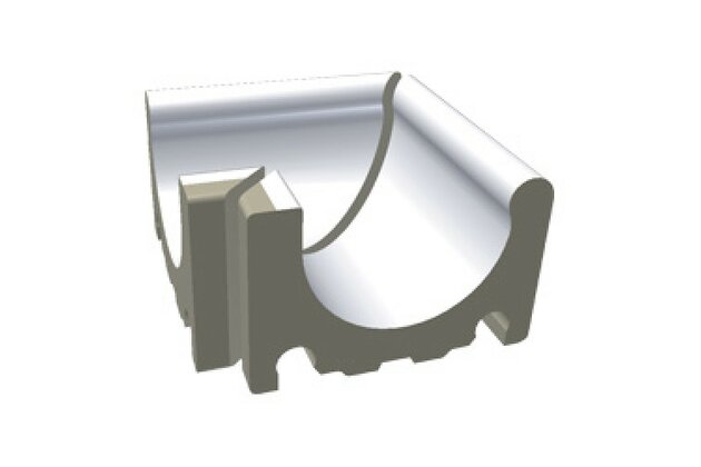 Přelivový žlábek Rako Pool Wiesbaden vnější roh bílá mat 22x24 XPA53023