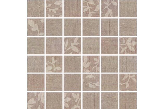 Mozaika Rako Textile hnědá mat rektifikovaná 30x30 WDM05103