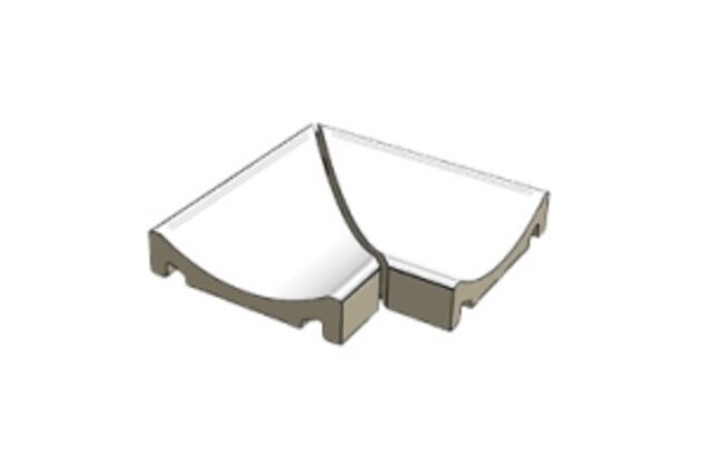 Odtokový kanál Rako Pool roh bílá mat 15x20 XPC58023