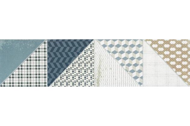 Dlažba Rako Deco vícebarevná mat rektifikovaná 15x60 DDPSU659