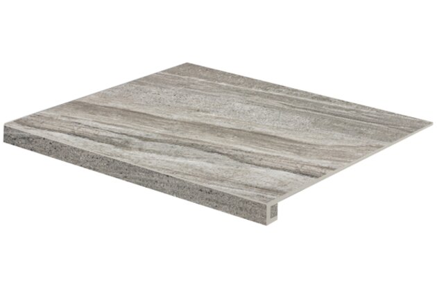 Tvarovka schodová Rako Random tmavě šedá mat rektifikovaná 53x60 DCF65679