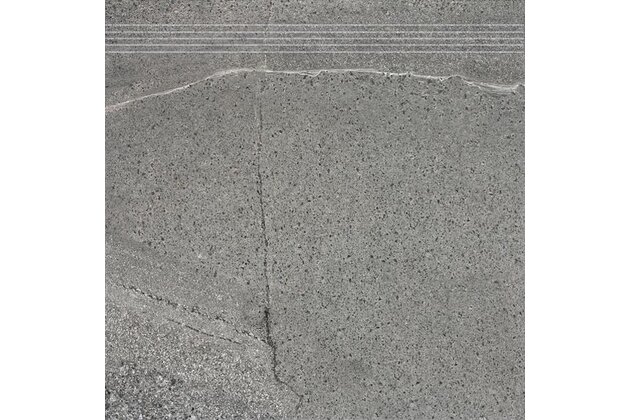 Schodovka Rako Random tmavě šedá mat rektifikovaná 60x60 DCP63679