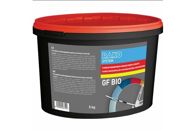 Spárovací hmota Rako flexibilní vodoodpudivá s biocidy GFBIO 100 bílá 5 kg B.GFBIO.R005.100