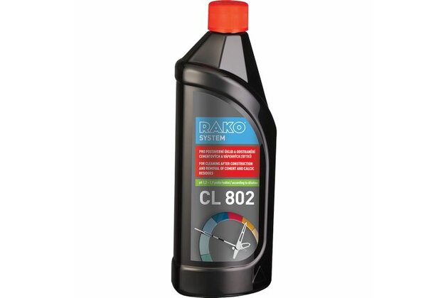 Čistič Rako CL802 pro postavební úklid a odstranění cementových a vápenných zbytků 0,75 l B.CL802.RX75