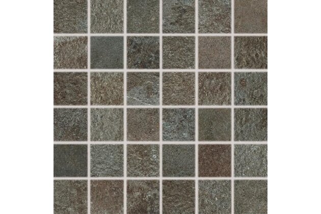Mozaika Rako Como hnědočerná struktura mat rektifikovaná 30x30 DDM05694