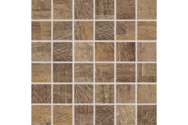 Mozaika Rako Era hnědá struktura mat rektifikovaná 30x30 DDM05709