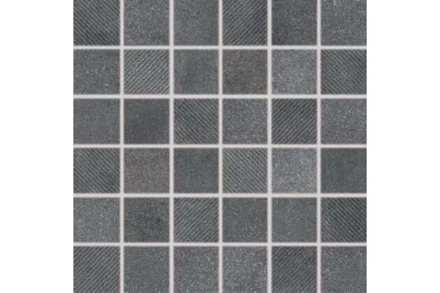 Mozaika Rako Form tmavě šedá mat rektifikovaná 30x30 DDR05697