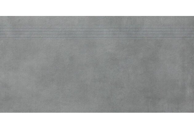 Schodovka Rako Extra tmavě šedá struktura mat rektifikovaná 40x80 DCP84724